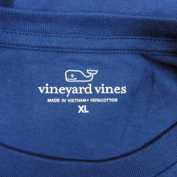 Vineyard Vines Men's Long Sleeve Pocket T-Shirt Deep Bay Men's Size XL - NEW - Picture 4 of 5